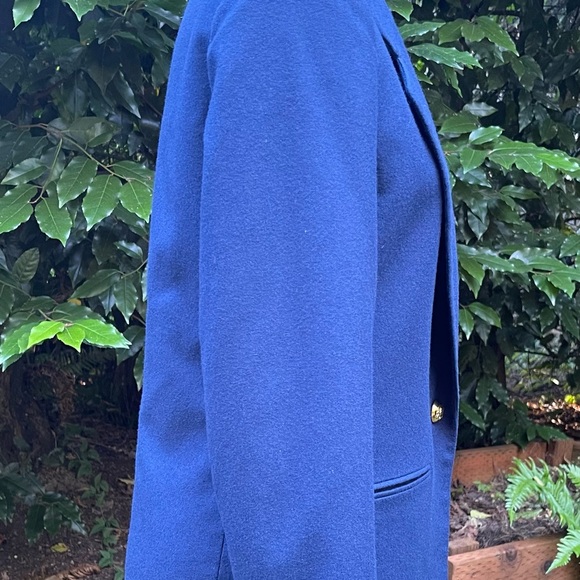 Vintage Pendleton Solid Dark Blue Wool Button Blazer Jacket - Picture 4 of 12